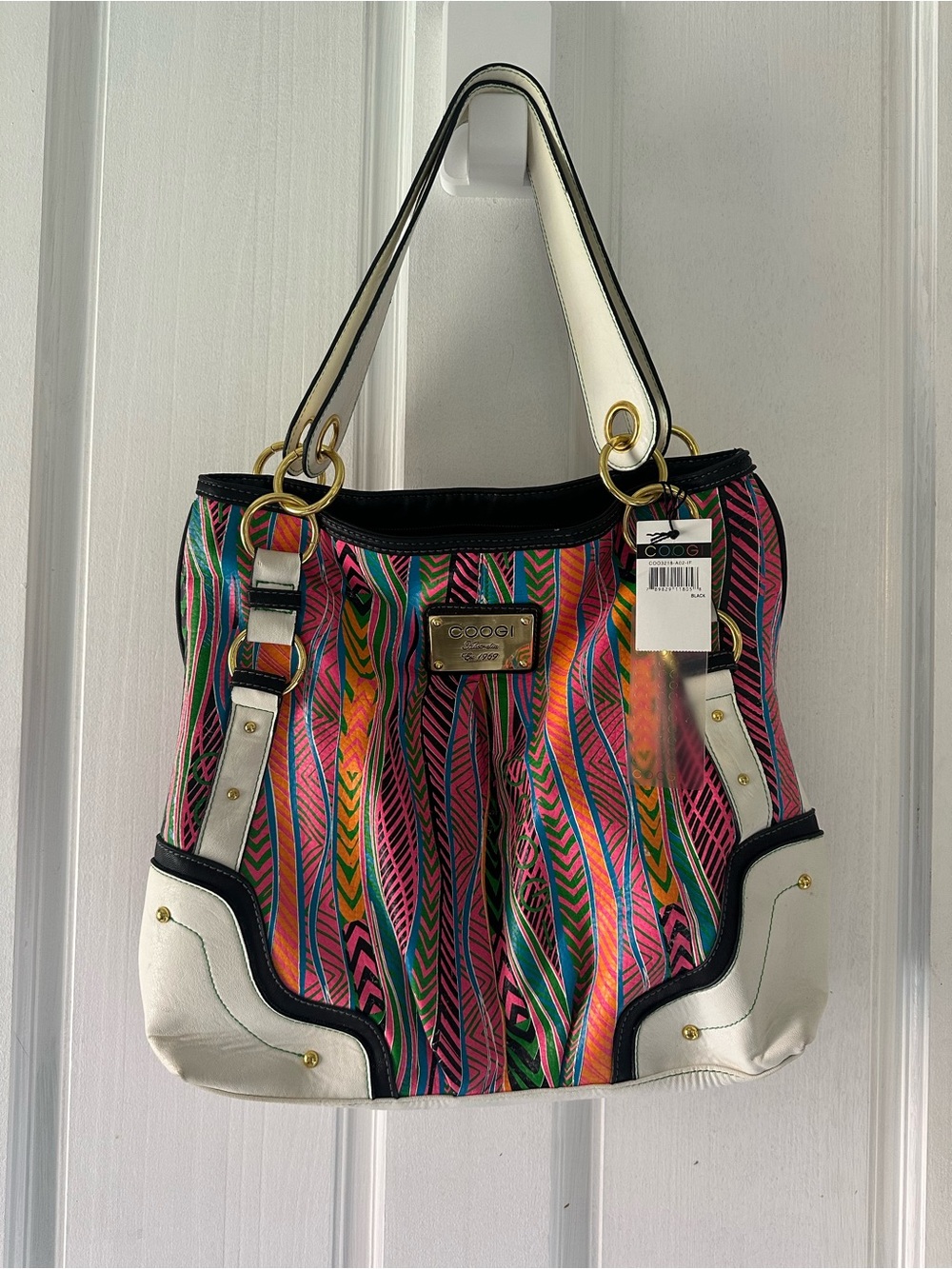 Vintage Y2K COOGI Multicolor Tote Bag Deadstock NWT